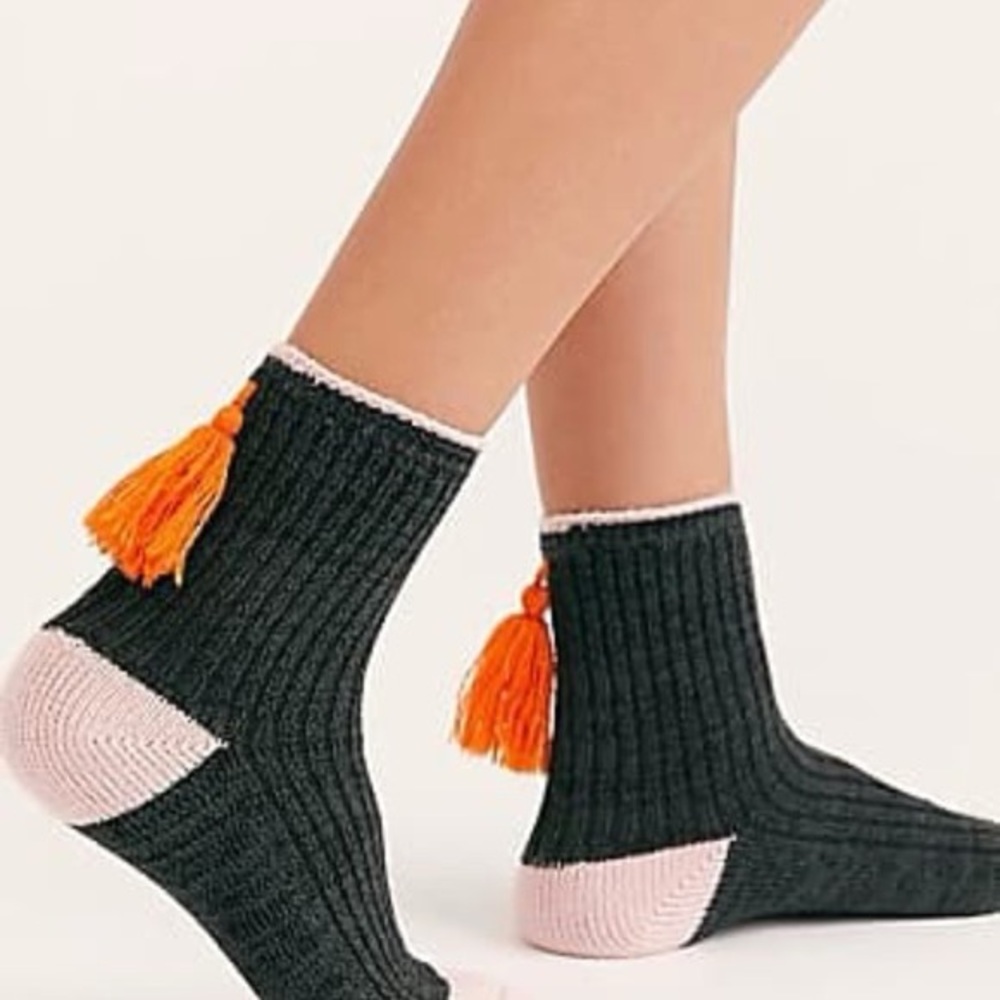 NWOT Free People Tassel Knit Socks
